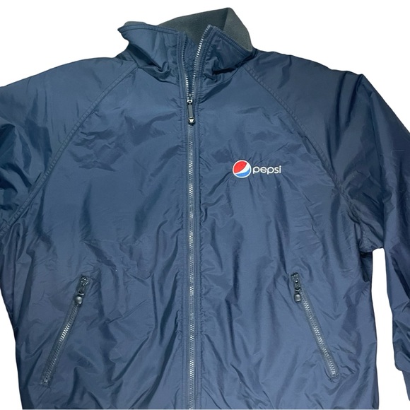 WearGuard Pepsi Logo Jacket Men's Large Polyester Outer Fleece Lined Coat - Picture 2 of 7